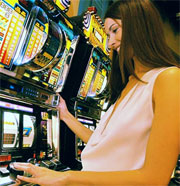 women winning slot machine